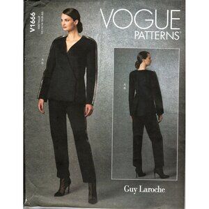 Vogue V1666 Misses 14 to 22 Guy Laroche Jacket and Pants Uncut Sewing Pattern